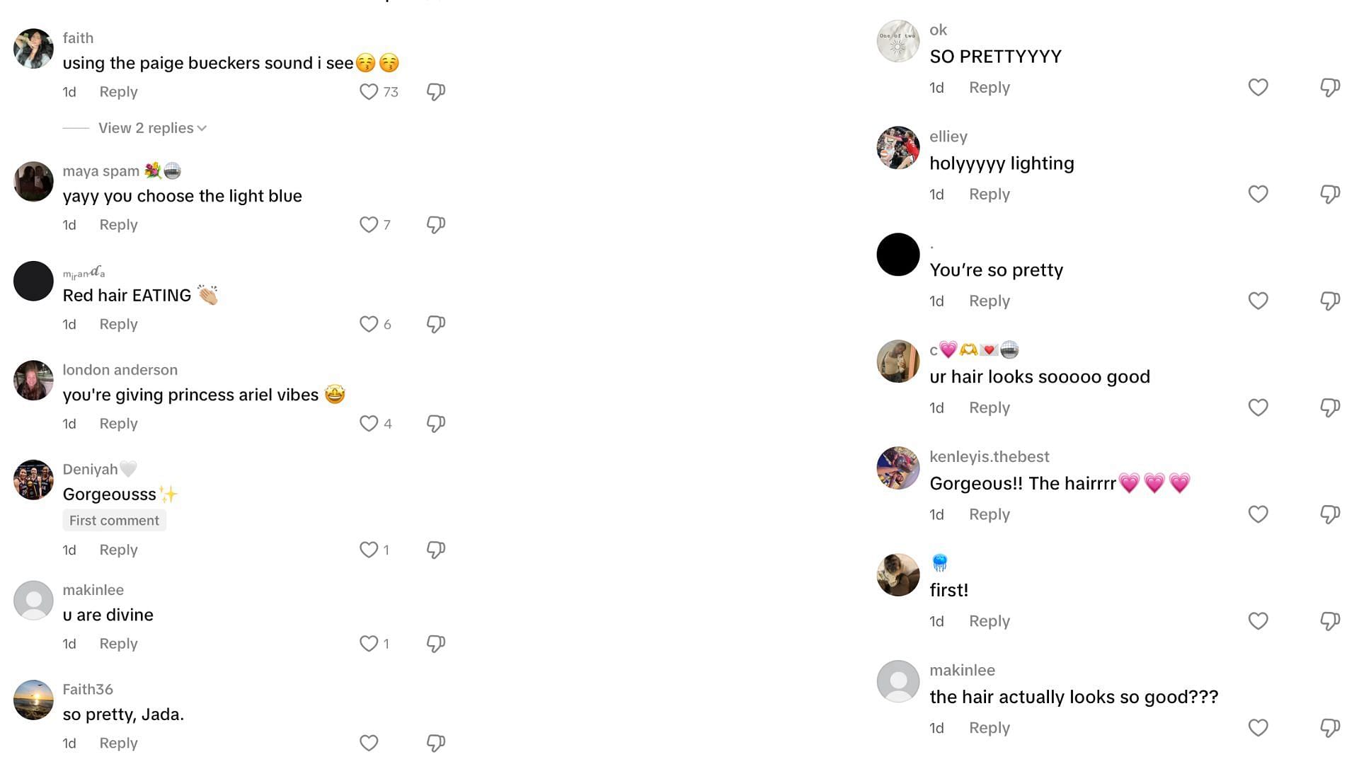 College hoops fans react to Iowa's Jada Gyamfi donning blue dress in latest TikTok - Image source: TikTok/jadagyamfi